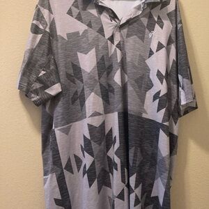 Hooey Men's Gray Geometric Button Down Shirt